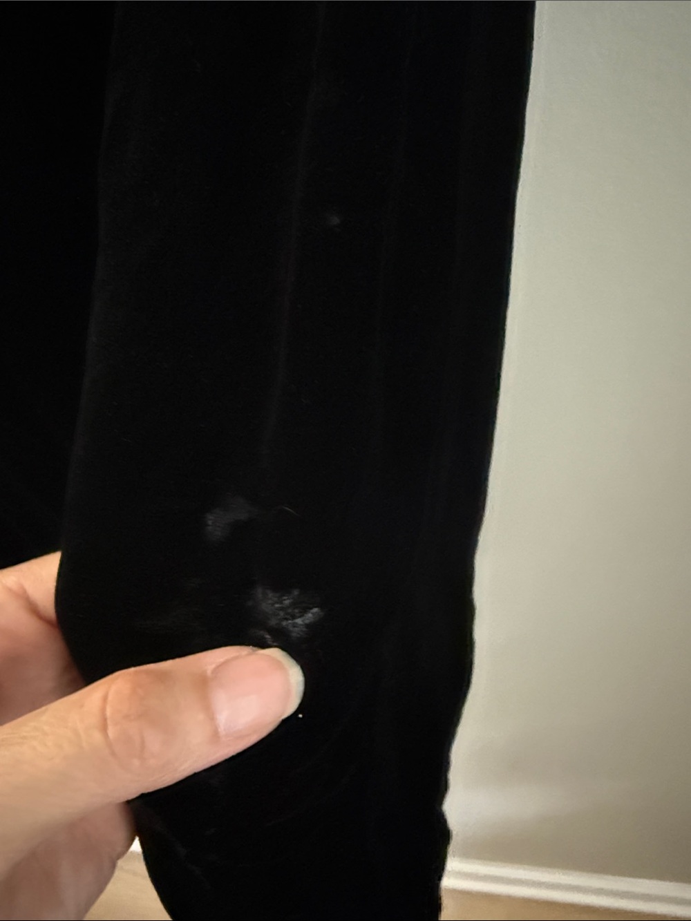 Rafaella Black Velvet Button-Down Shirt with Red Rose Pin - Picture 11 of 11
